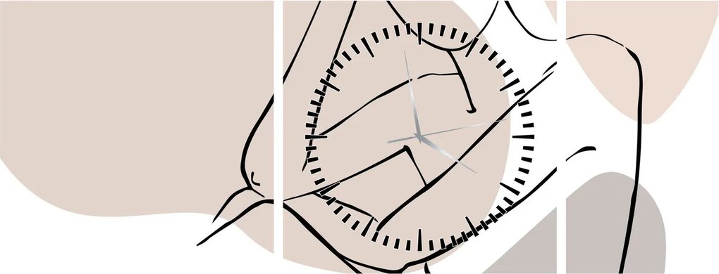 Kép - Női test vonal művészet N⁰1 (órával) (90x30 cm)