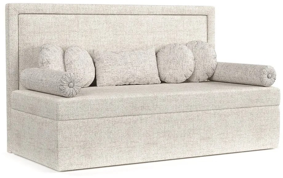 Krémszínű kárpitozott egyszemélyes ágy 90x200 cm Scala – Maison de Rêve