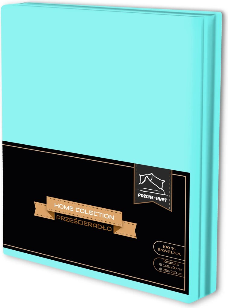 Hagyományos lepedő 160x200CM Gumi nélküli Pamut 100% Türkiz