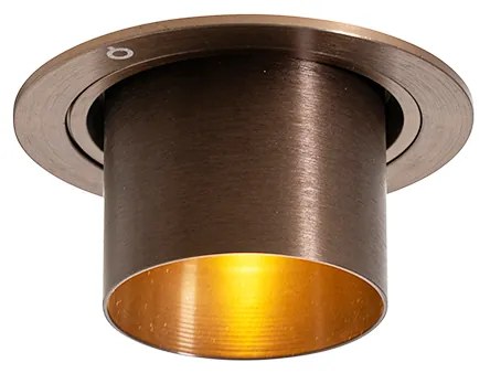 Okos süllyesztett spotlámpa sötét bronz kerek dönthető, Wifi GU10 50mm-es - Installa