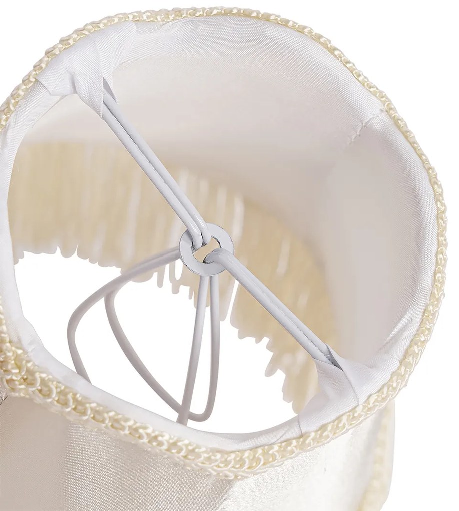 Szövet lámpabúra krém színben 12 cm - Granny