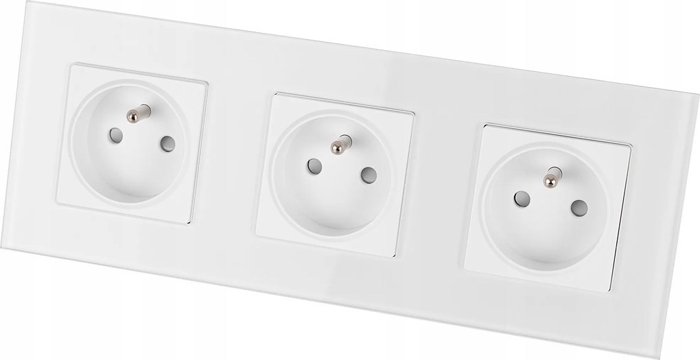 Hármas üveg aljzat fehér hármas keret és 3 x Miuun aljzat szett