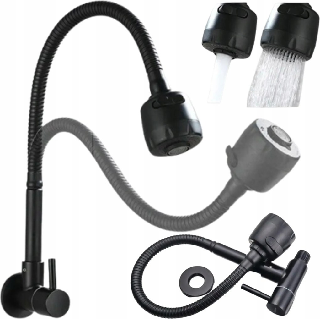 konyhai csaptelep falra szerelhető mosdó csaptelep mosdóhoz fekete 360db