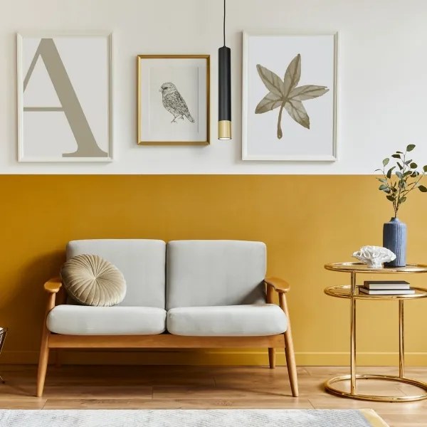 Csillár zsinóron NEST 1xGU10/8W/230V fekete/arany