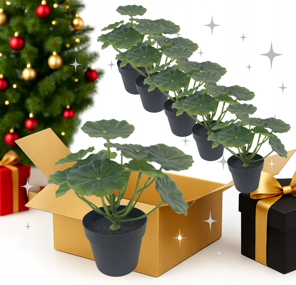 6x Mesterséges semela virág dekoráció 22 cm realisztikus, elegáns virág