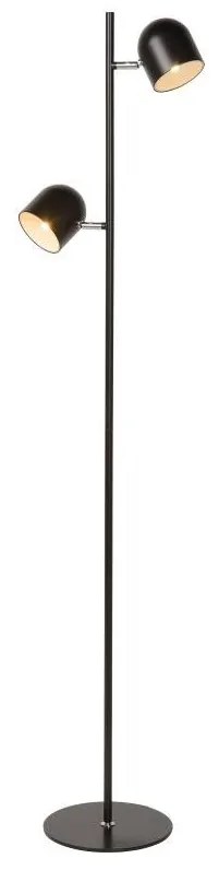 Lucide 03703/10/30 - LED állólámpa SKANSKA-LED 2xLED/5W/230V fekete