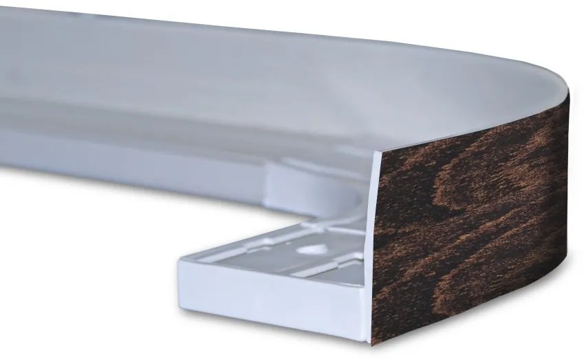 Mennyezeti sínes karnis dekor előlap dió 45 mm