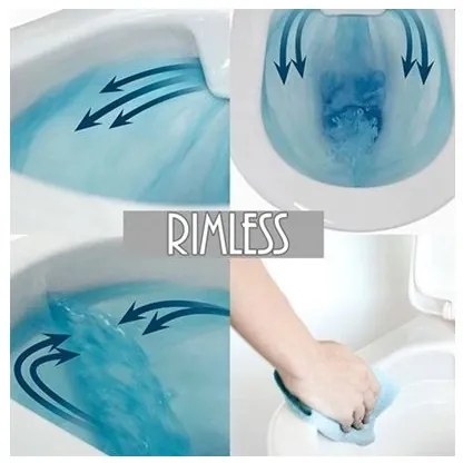 Mexen Carmen Rimless, falra akasztható WC csésze ülőkés + bidé, fehér, 30880400 + 35884900