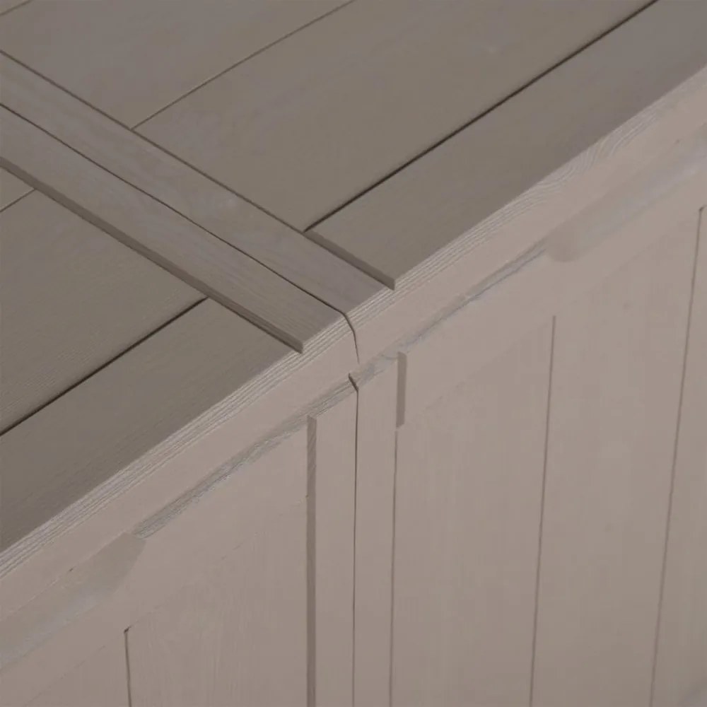 barna PP fa hatású kerti tárolóláda 270 L