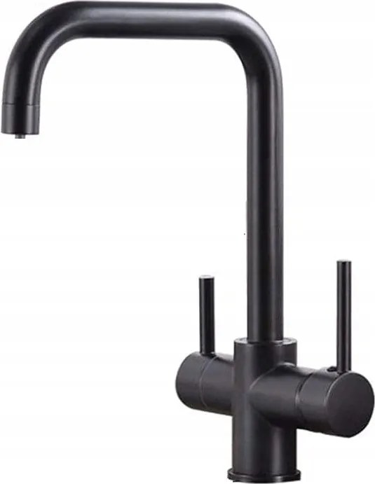 Konyhai csaptelep álló mixer szűrővel Daru fekete