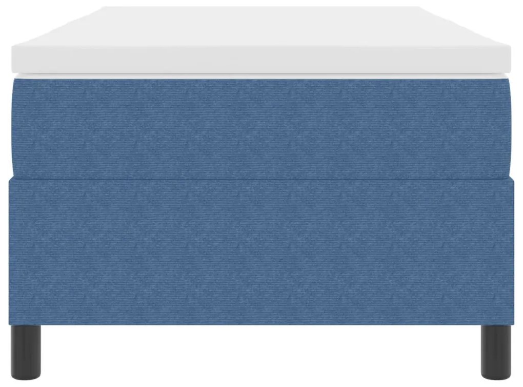 Boxspring Ágy Mattal Kék Egyszemélyes Corduroy Szövet