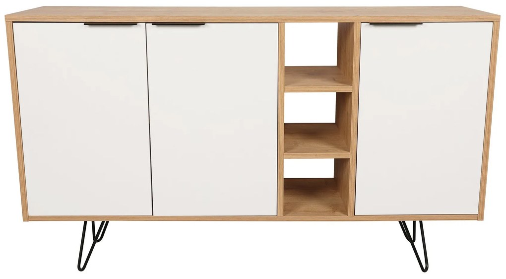 Konzolasztal Clara Console - Oak, Fehér