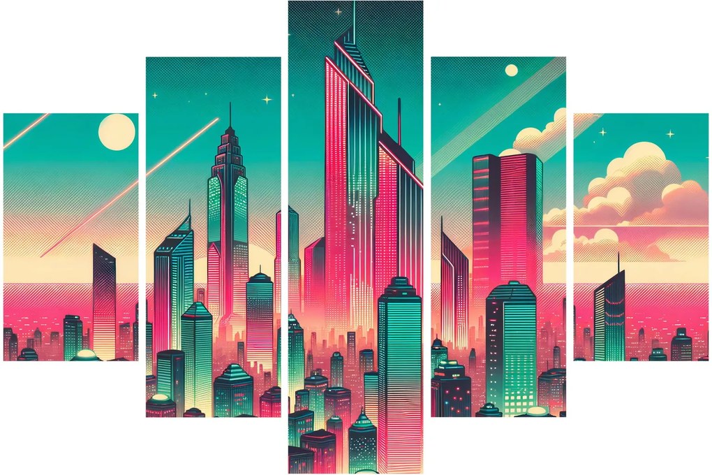 Kép – Nagyváros pop-art stílusban (150x105 cm)