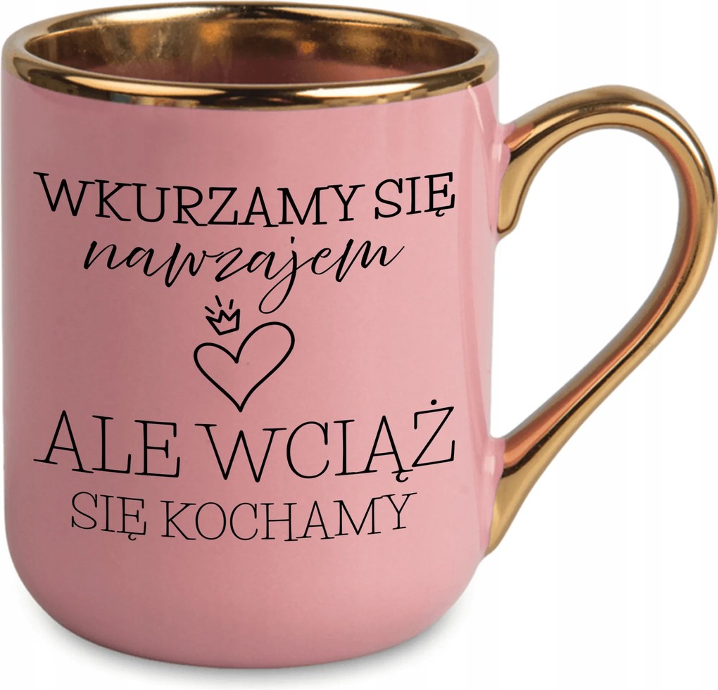 Bögre Elegáns Rózsaszín Ajándék Pároknak Évforduló Dühösek vagyunk egymásra