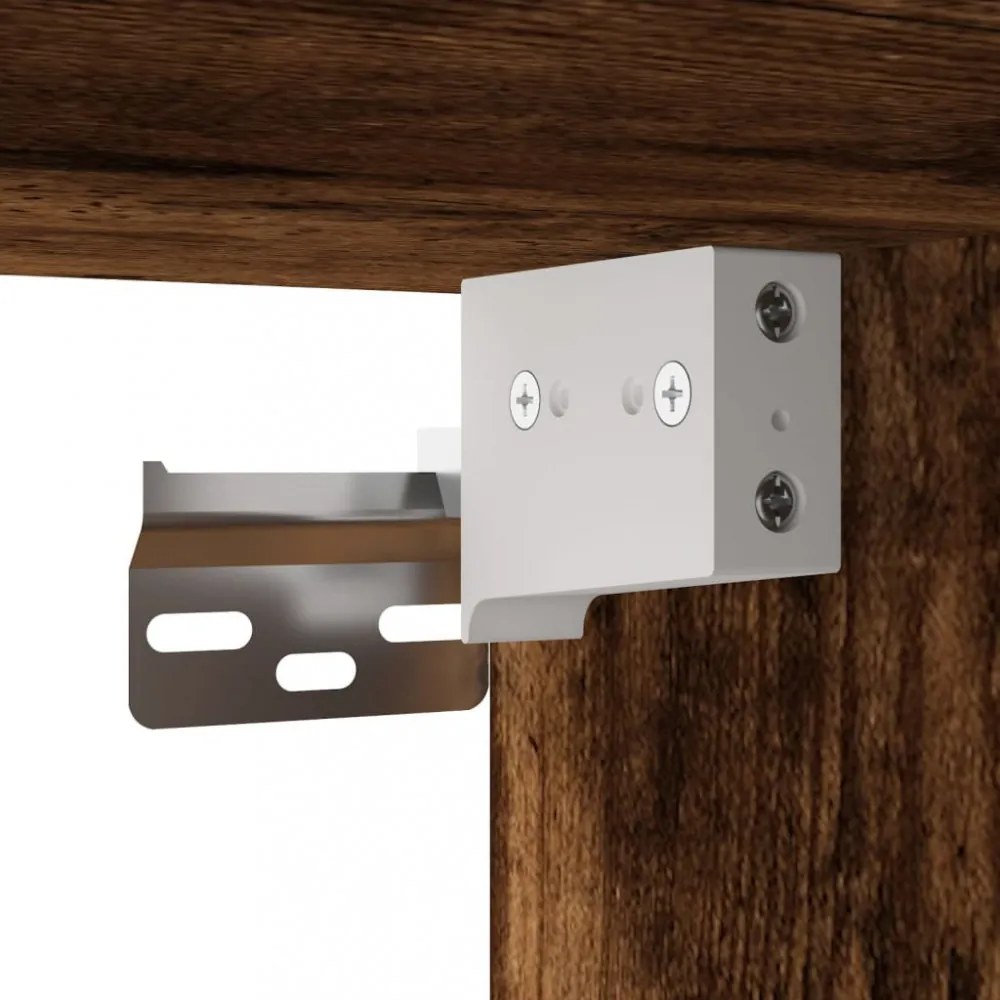 vidaXL füstös tölgy színű szerelt fa magasszekrény