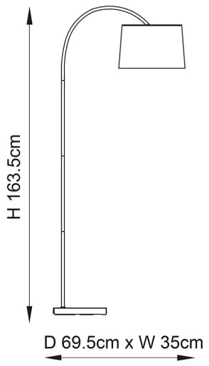 Endon 78163 - Állólámpa CARLSON 1xE27/60W/230V szürke/fekete