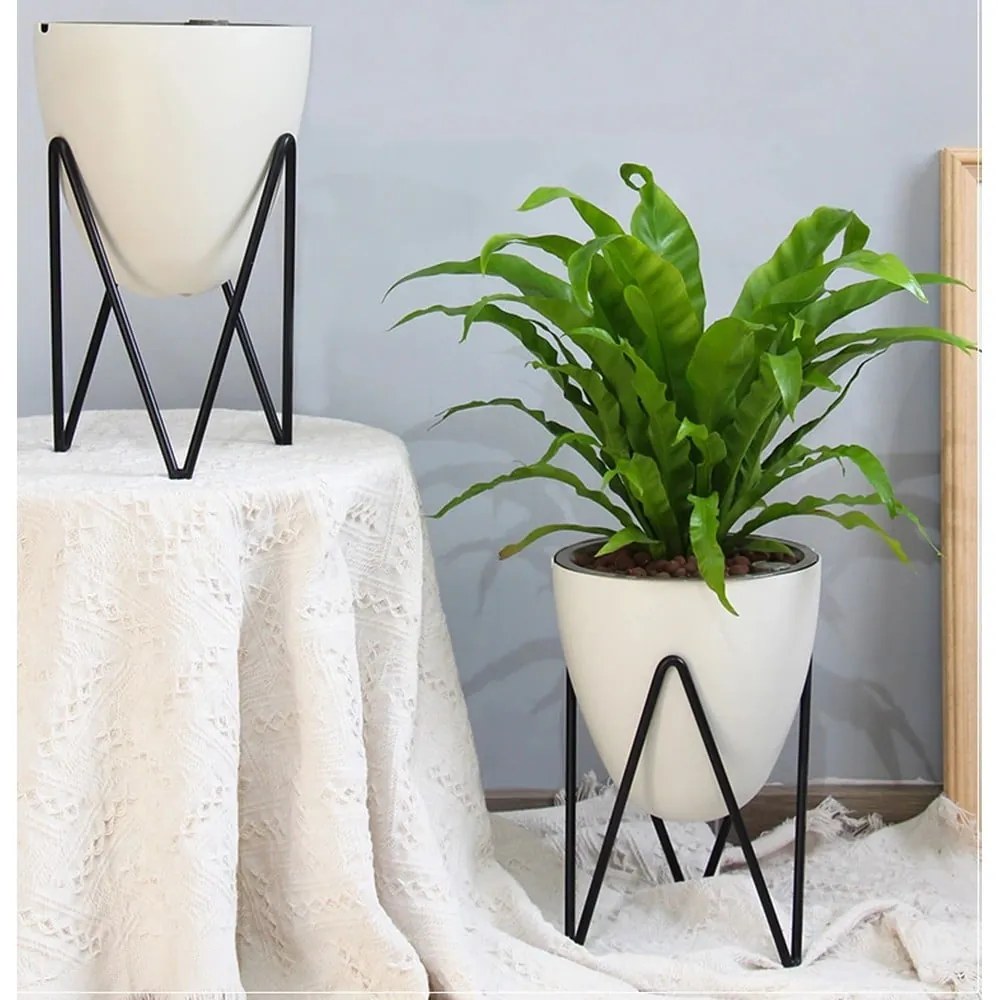 Poppy fehér önöntözős virágtartó, ø 11,5 cm - Tomasucci