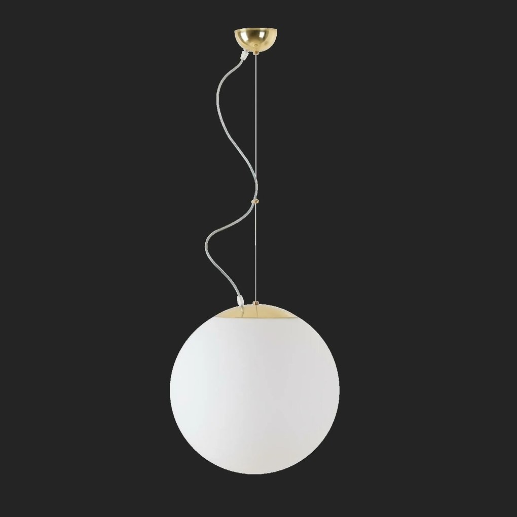 Osmont 60770 Adria L3 függesztett üveglámpa polírozott sárgaréz fehér IP40 4