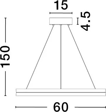 NOVALUCE 9695238 CANTRIA Modern Led Függesztett Lámpa LED IP20