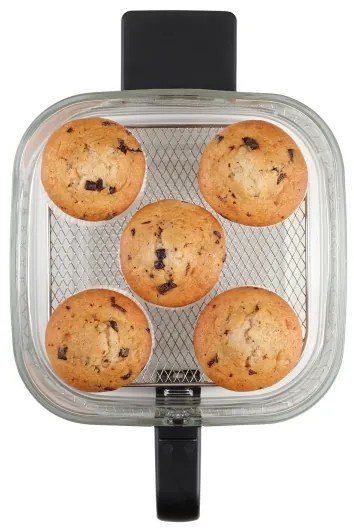 Concept FR5500 - Forró levegős sütő GLASS & FAST 5,5 l 1200W/230V fekete