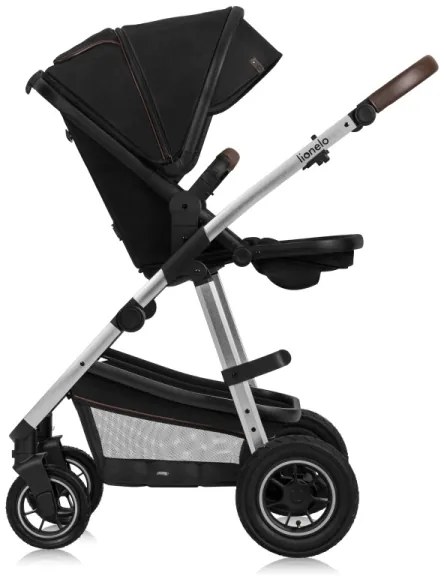 Lionelo - AMBER 2 az 1-ben kombinált babakocsi, fekete/ezüst