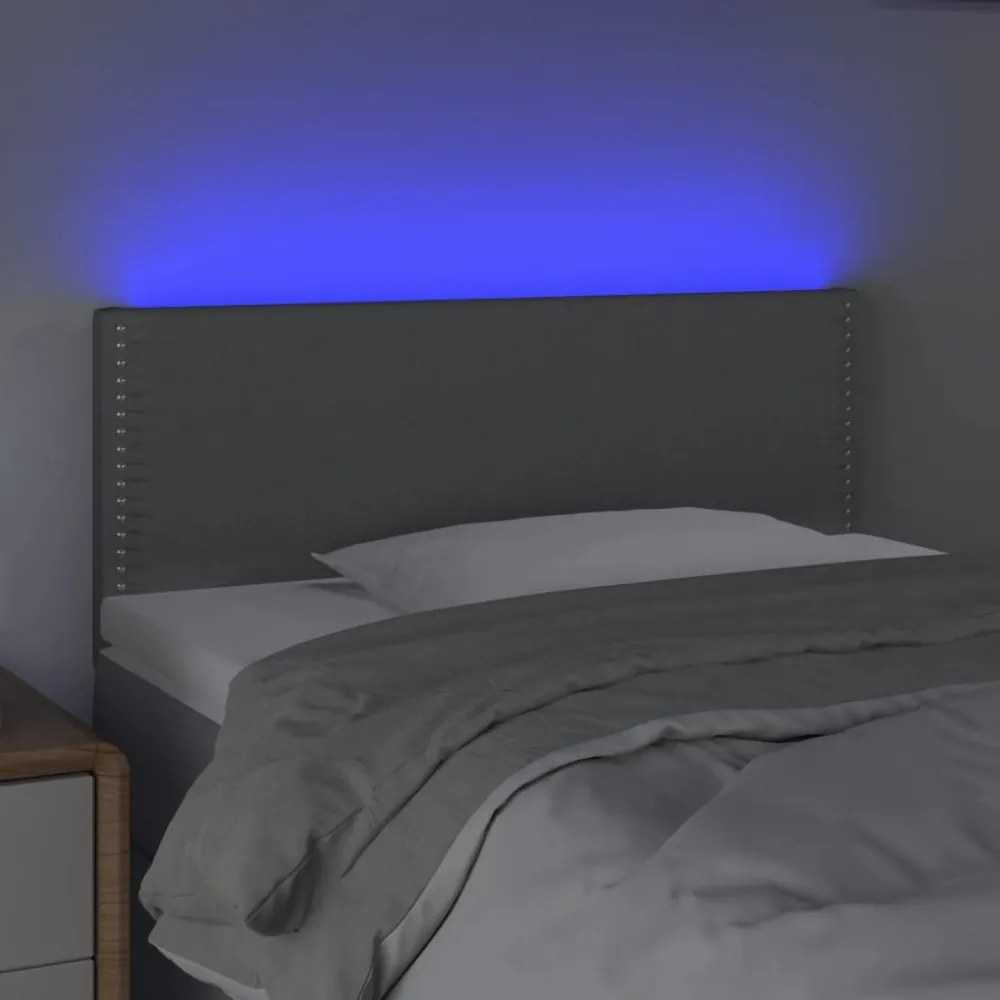 világosszürke szövet LED-es fejtámla 80 x 5 x 78/88 cm