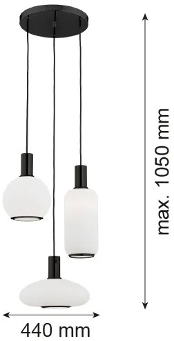 Argon 6323 - Csillár zsinóron SAGUNTO PLUS 3xE27/15W/230V