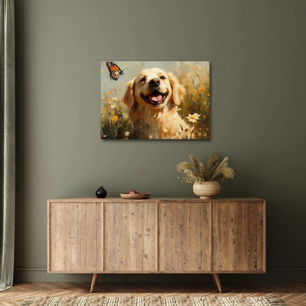 Kép - Boldog kutyus (70x50 cm)