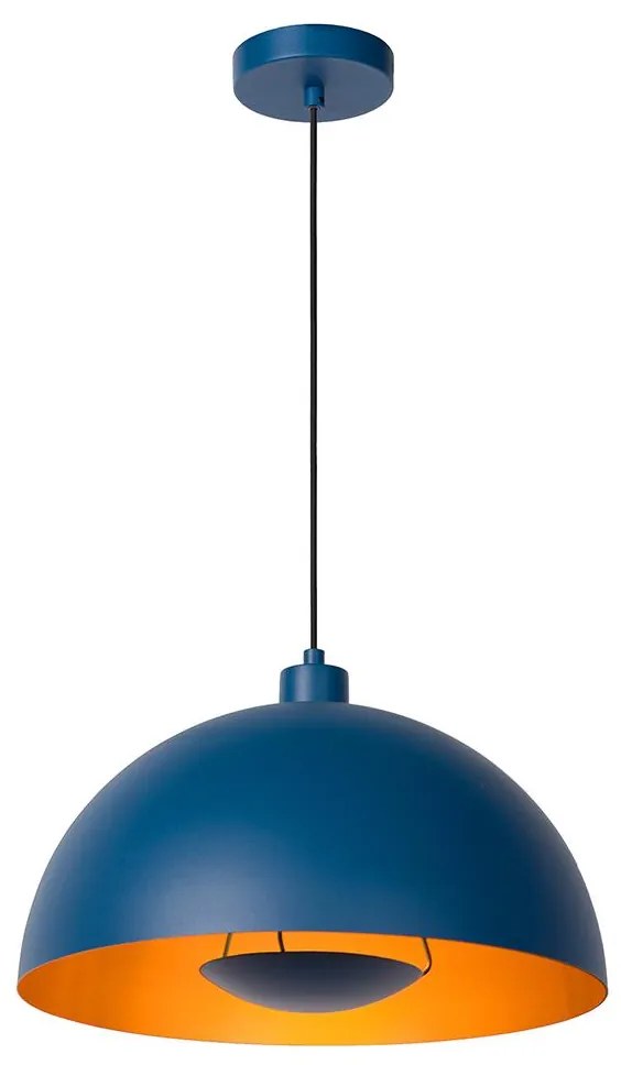 Lucide 45496/01/35 - Csillár zsinóron SIEMON 1xE27/40W/230V kék