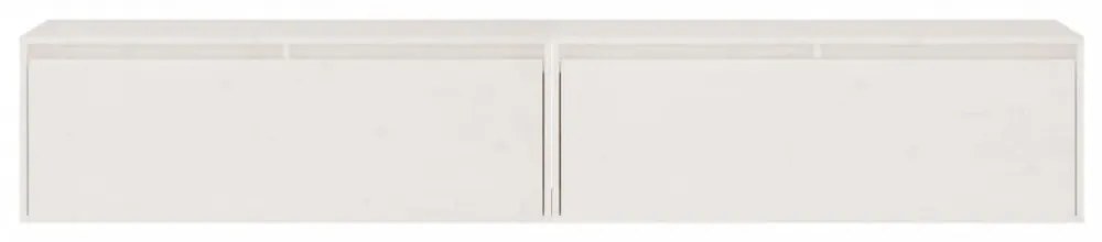 2 darab fehér tömör fenyőfa faliszekrény 100 x 30 x 35 cm