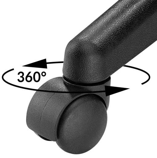 Casaria® Gurulós puff - fekete