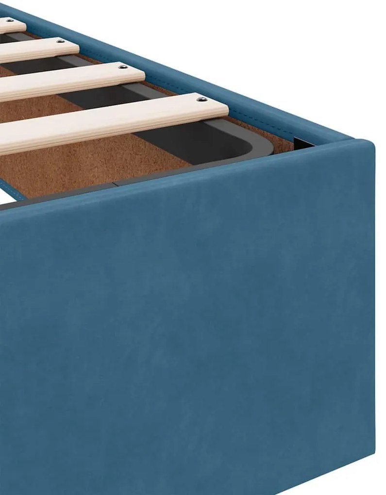 Ágykeret Kék 200 x 200 cm Bársony