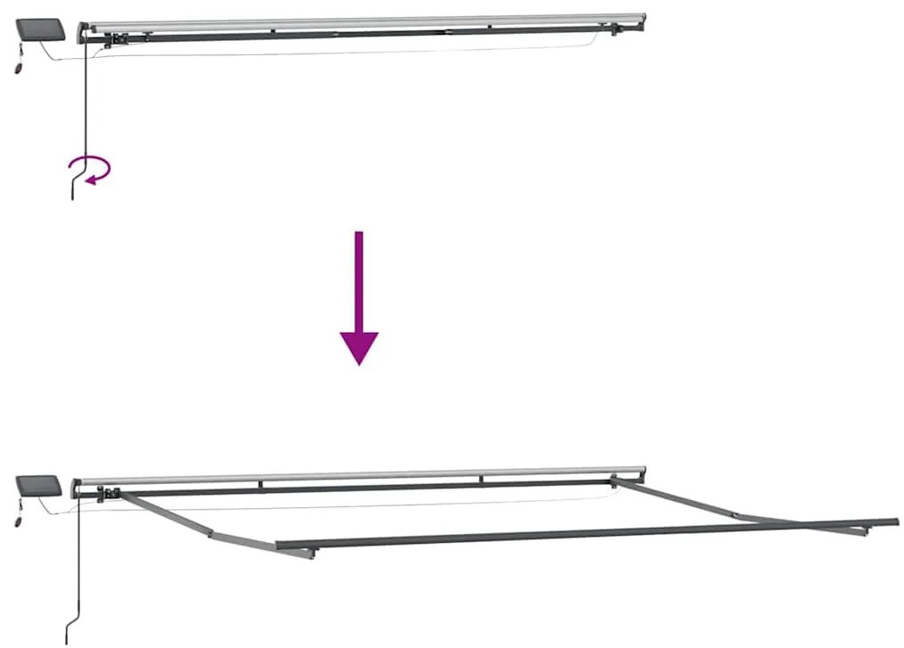 Napernyő tartalmaz Antracit 4.5 x 2.5 m Fém