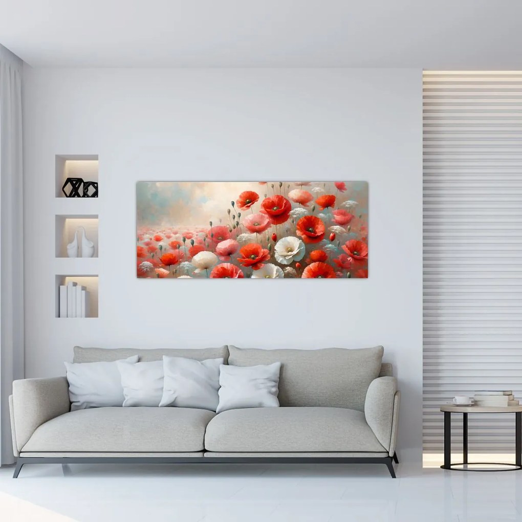 Kép - Pipacsok festménye (120x50 cm)