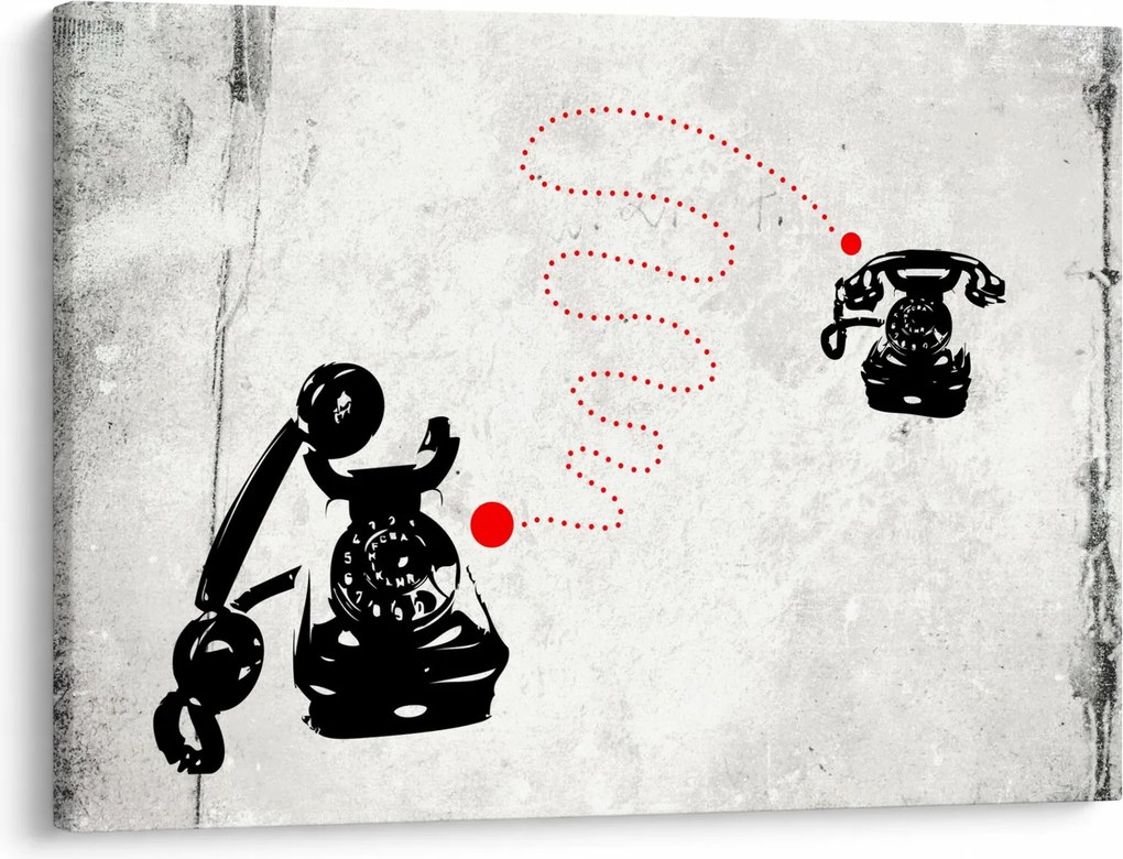 Kép - Telefon rajza Banksy stílusában (70x50 cm)