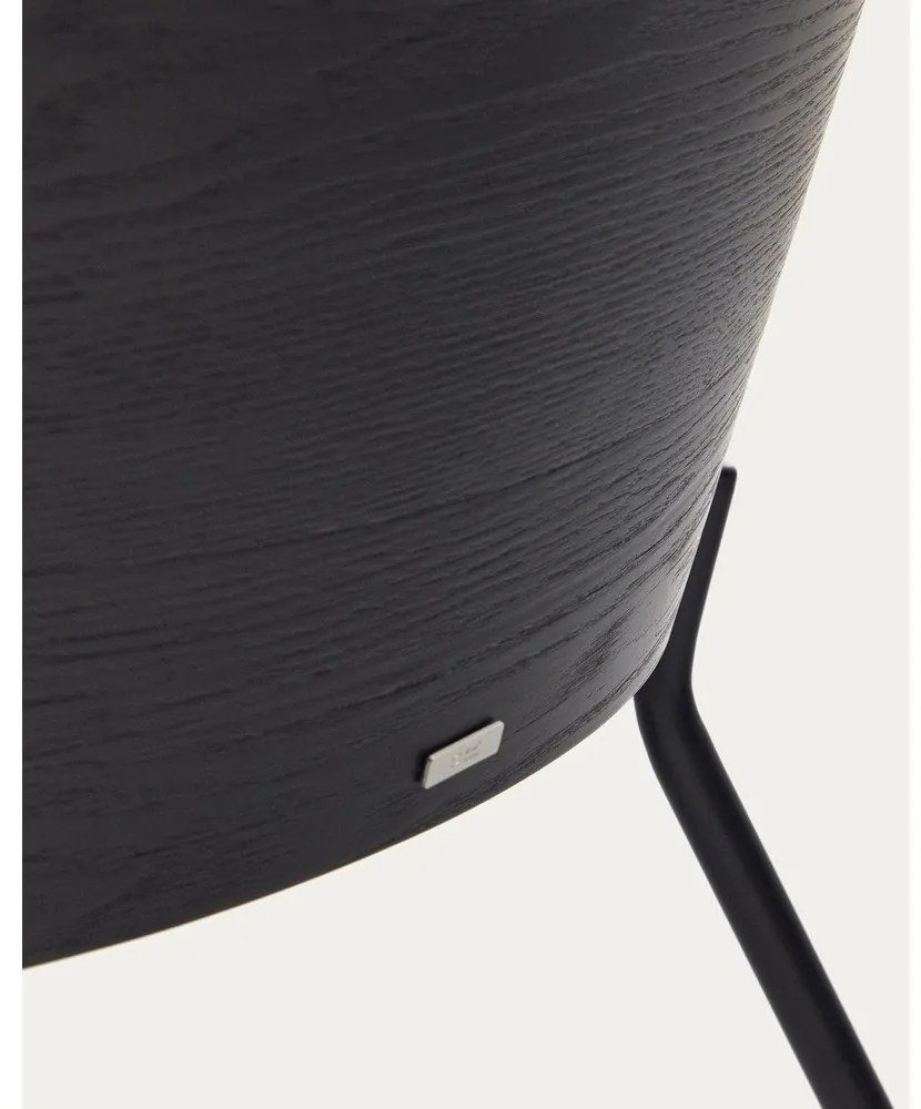 Fekete-szürke fotel Eamy – Kave Home