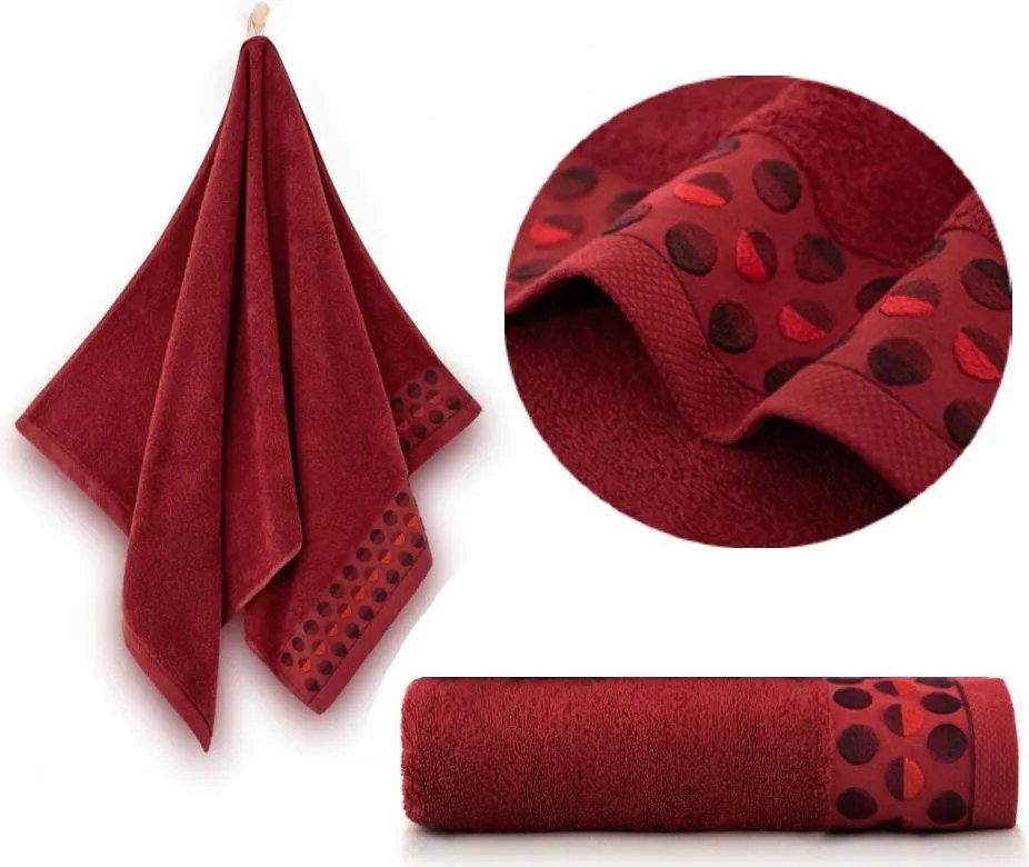 Pamut törölköző Zwoltex 50x90 Zen 2 Egyiptomi pamut 450g Piros