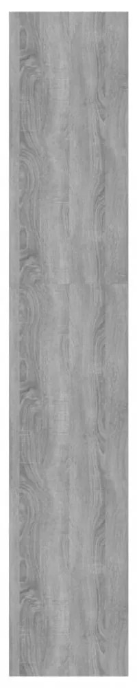 szürke sonoma színű fa könyvszekrény/térelválasztó 80x30x166 cm