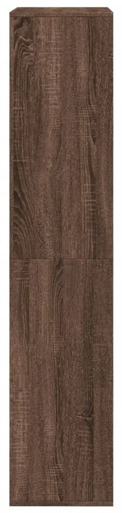 barna tölgy színű szerelt fa könyvszekrény 100 x 33 x 155,5 cm