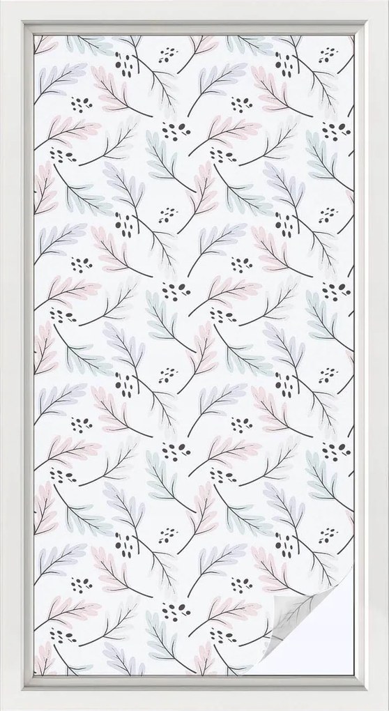 Ablakfólia Szélvédő Adatvédelem Növényi levelek 50x100 cm