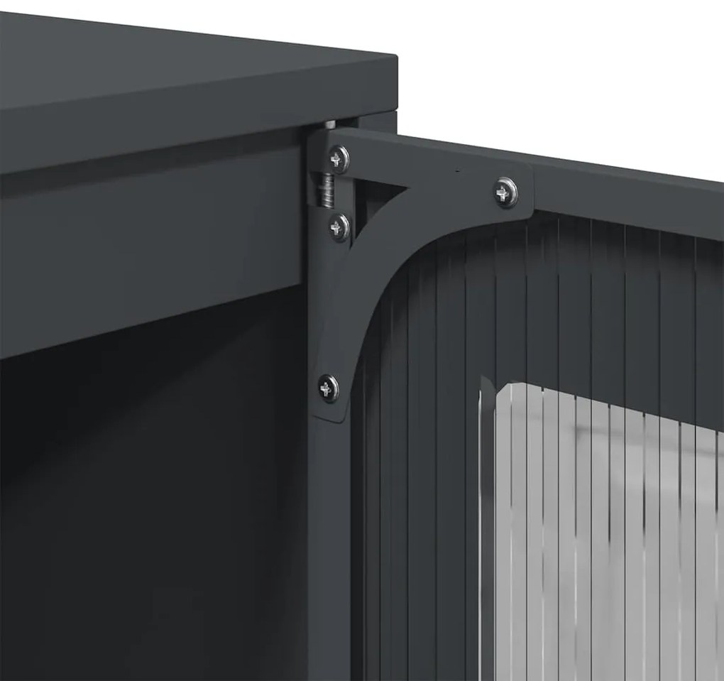Highboard antracit 68x39x107 cm Acél