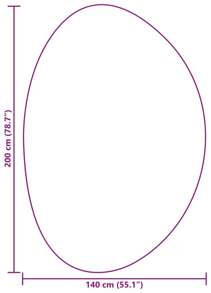 Szőnyegek Antracit Gyapjú 140 x 200 cm Területszőnyeg Ovális