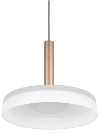 Fekete-fehér-aranyszínű LED dimmelhető függőlámpa üveg búrával ø 22 cm Celeste – Trio