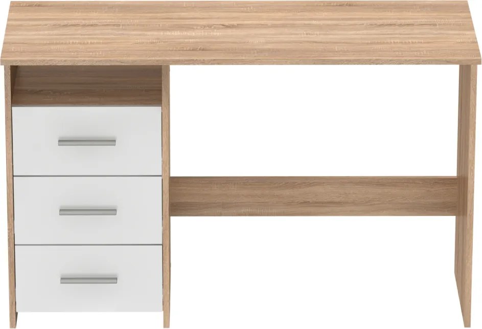 Számítógépasztal, sonoma tölgyfa/fehér, LARISTOTE NEW