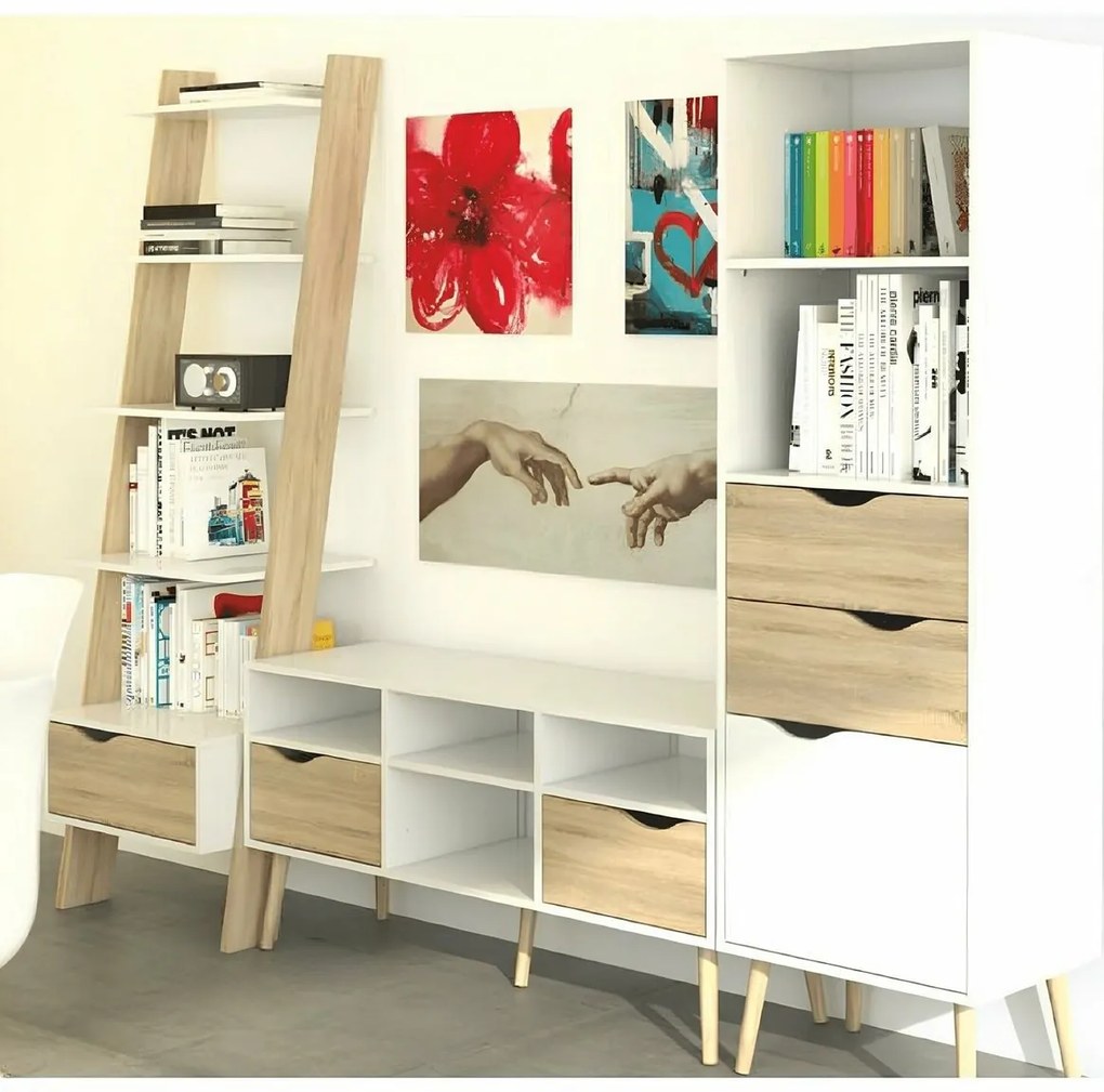 OSLO 75391 TV-állvány, fehér