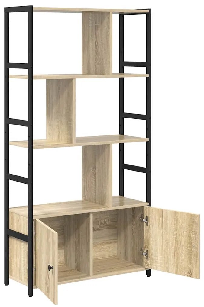 Könyvespolc sonoma tölgy 80 x 30 x 155.5 cm Faanyag