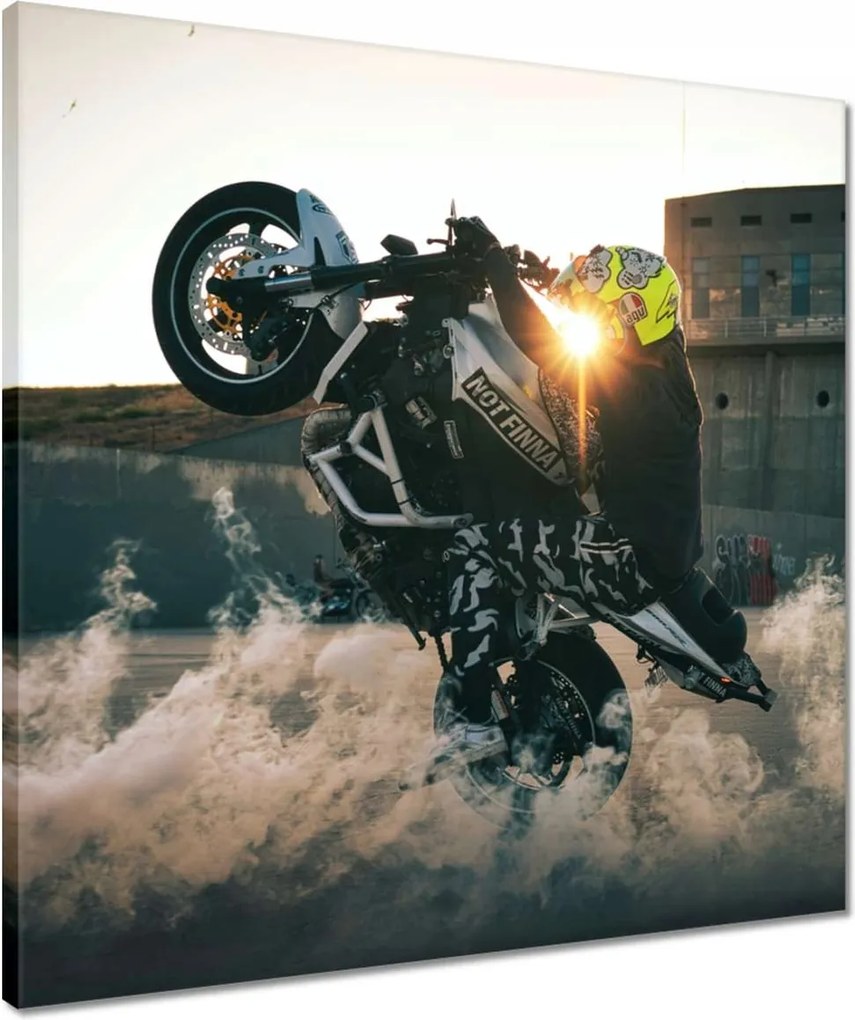 Vászonkép 50x50 Gumiégetés Drift Motor