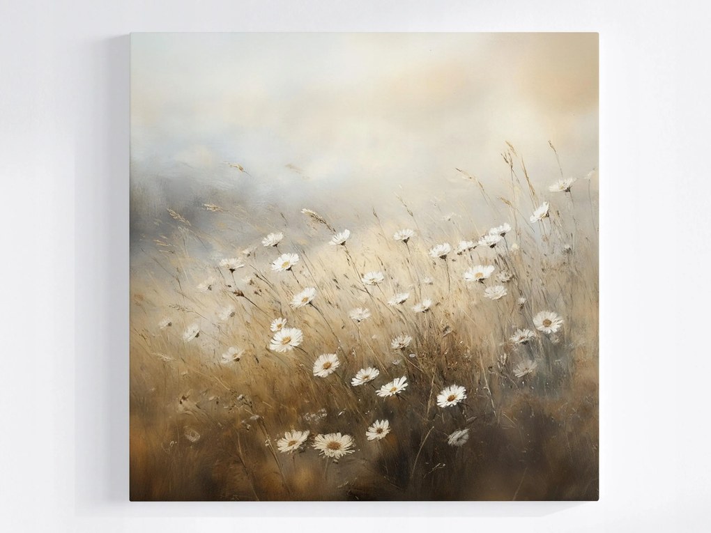 Vászonkép Canvas Természet Szabadban Rét Virágok Margaréták 40x40