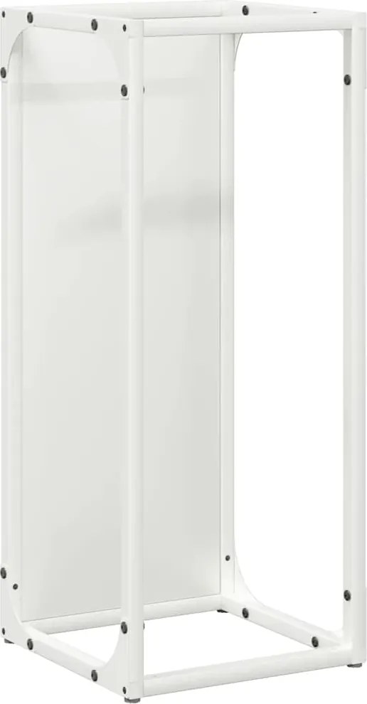 vidaXL fehér hidegen hengerelt acél tűzifatároló 25x25x60 cm