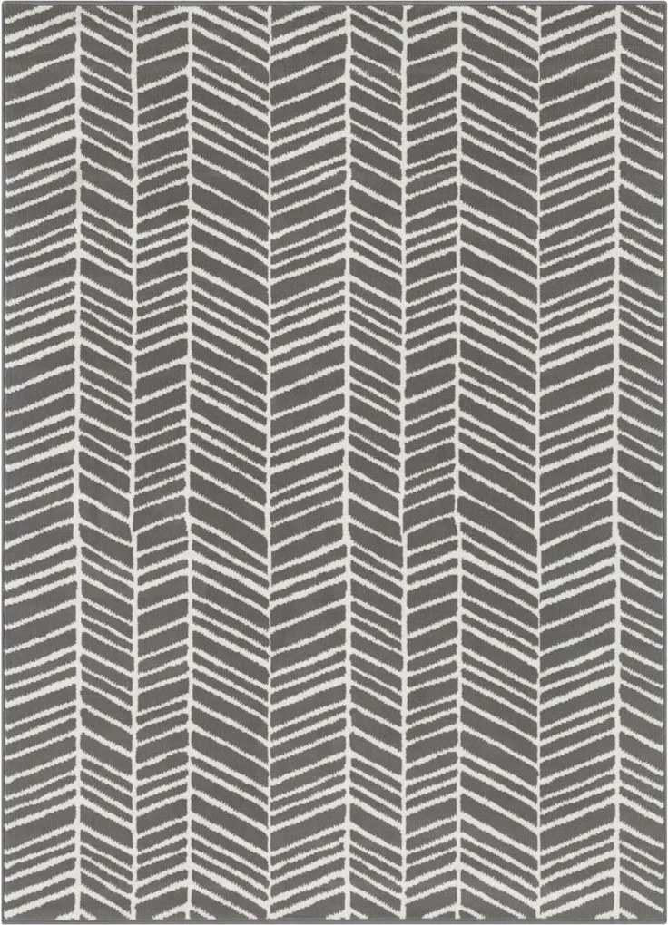 Modern szürke-krémszínű nappali szőnyeg puha szőrrel 120x160cm